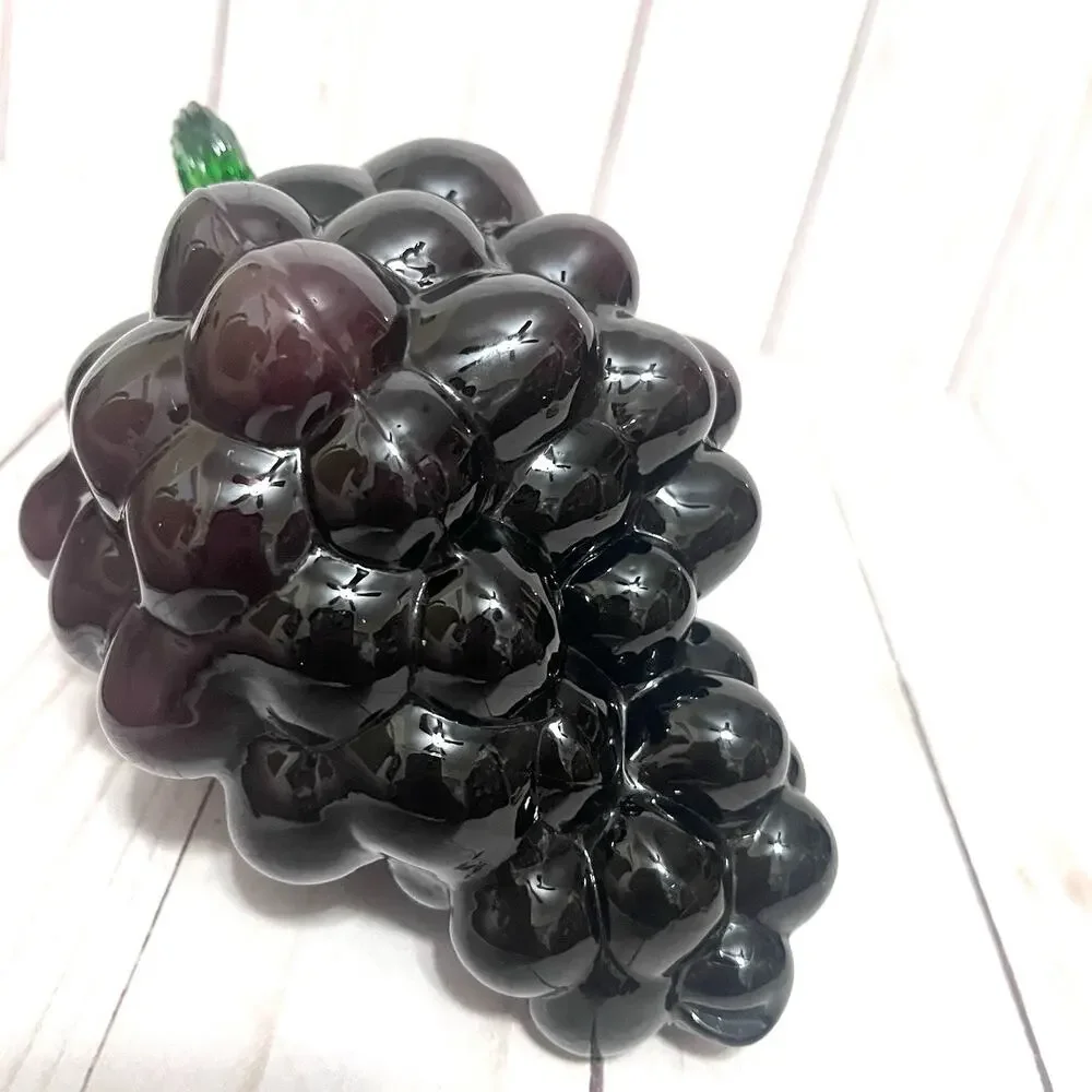 Murano Hand Blown Glass Grape Cluster Grapes Decoration Purple Vintage